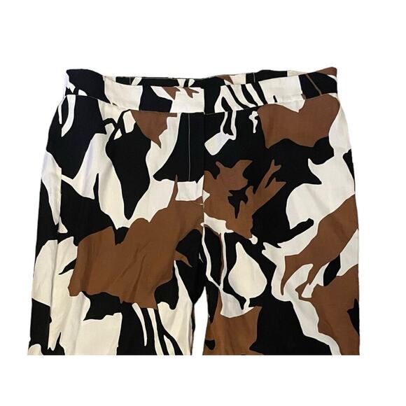 Chico’s NEW 2.5R Straight Leg Pants Abstract Multicolor Linen Blend Womens 14R - Picture 2 of 9